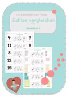 Vorschau - Arbeitsblätter - Zahlen vergleichen - Zahlen 0 - 20 - AB II - Gebärdensprache - Deckblatt