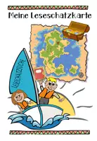 Vorschau - Arbeitsblätter - Lesetagebuch für jede Lektüre als Leseschatzkarte - Deckblatt