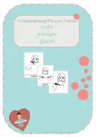 Vorschau - Arbeitsblätter - Materialpaket - Zahlen vergleichen - Gebärdensprache - Deckblatt