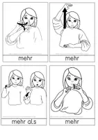 Vorschau - Merkblätter - Zahlen vergleichen - Cliparts und Begriffe in der Gebärdensprache - Seite 2