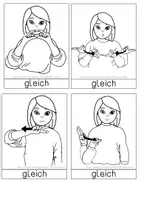 Vorschau - Merkblätter - Zahlen vergleichen - Cliparts und Begriffe in der Gebärdensprache - Seite 3