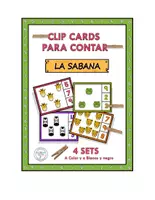 Vista previa - Manualidades / Dibujos para colorear - CLIP CARDS A CONTAR LA SABANA ANIMALES 2 - Portada