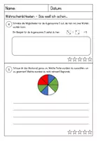 Vorschau - Spiele - Arbeitsblätter Wahrscheinlichkeiten 3. 4. Klasse - Seite 3