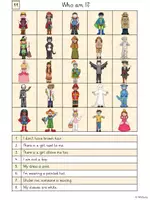 Vorschau - Arbeitsblätter - Preview - Who am I? - Reading Riddles - Carnival - Seite 1