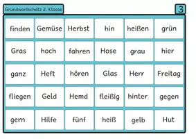 Vista previa - Unidades / Secuencias / Situaciones de Aprendizaje - Bingo de Lectura Vocabulario Básico del alemán 3 para Segundo Grado - página 3