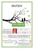 Vorschau - Arbeitsblätter - Der Monat Februar - Deckblatt
