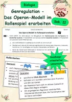 Vorschau - Arbeitsblätter - Rollenspiel: Das Operon Modell (Lac-Operon) - SII/Q-Phase - Deckblatt
