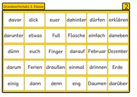 Vorschau - Arbeitsblätter - Lesebingo Grundwortschatz 2 für die 3. Klasse - Seite 3
