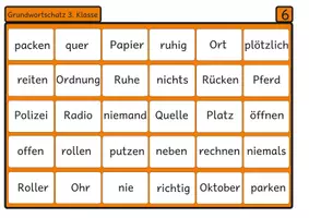 Vorschau - Arbeitsblätter - Lesebingo Grundwortschatz 6 für die 3. Klasse - Seite 2