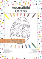 Vorschau - Mal- und Bastelvorlagen - Ostern Ausmalbild Osterei - Entspannung - Kunstunterricht - Deckblatt