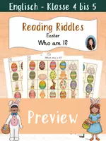 Vorschau - Arbeitsblätter - Preview - Which one is it? - Reading Riddles - Easter - Deckblatt