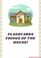 Aperçu - Cartes / Images - Flashcards de choses autour de la maison en anglais! - Page de couverture