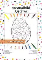 Vorschau - Mal- und Bastelvorlagen - Ostern Ausmalbild - Osterei - Vertretungsunterricht - Deckblatt