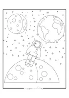 Vorschau - Mal- und Bastelvorlagen - Weltraum - 10 Ausmalbilder - Vertretungsunterricht - Seite 3