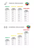 Vorschau - Arbeitsblätter - Lernheft: Die Zahlen 7, 8, 9 und 10 zerlegen (16 AB DIN A 5 mit Lernvideolinks) - Deckblatt