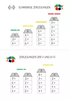 Vorschau - Arbeitsblätter - Lernheft: Die Zahlen 7, 8, 9 und 10 zerlegen (16 AB DIN A 5 mit Lernvideolinks) - Seite 2