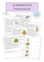 Vorschau - Arbeitsblätter - Ostern & Osterbräuche (Gruppenpuzzle) - Deckblatt