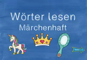 Vorschau - Stationenlernen - Wörter lesen digital - Märchenhaft - Seite 1
