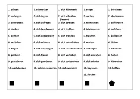 Vorschau - Mal- und Bastelvorlagen - Zum Basteln: Verben mit Präpositionen (B1-C1) - Seite 3