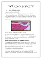 Vorschau - Arbeitsblätter - Linolschnitt und Linoldruck (Anleitung) - Deckblatt