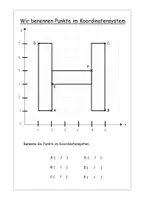 Vorschau - Arbeitsblätter - Koordinatensystem / Punkte ablesen, eintragen und verbinden - Seite 2