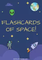 Vista previa - Tarjetas / Manipulativos - Flashcards of Space in english! - Portada