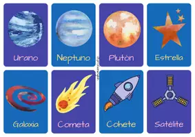 Aperçu - Cartes / Images - Flashcards sur l'espace en espagnol! - Page 2