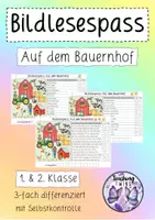 Vorschau - Arbeitsblätter - Bildlesespass Auf dem Bauernhof - Deckblatt