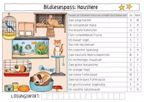 Vorschau - Arbeitsblätter - Bildlesespass Haustiere - Seite 3