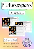 Vorschau - Arbeitsblätter - Bildlesespass Im Weltall - Deckblatt