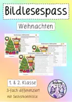 Vorschau - Arbeitsblätter - Bildlesespass Weihnachten - Deckblatt