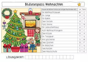 Vorschau - Arbeitsblätter - Bildlesespass Weihnachten - Seite 2