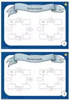 Vorschau - Stationenlernen - Kartei Mathe Rechenvierecke - 2. Klasse - Seite 2