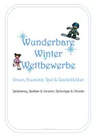 Vorschau - Arbeitsblätter - Wunderbare Winter Wettbewerbe - Spieleideen - Deckblatt