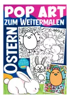 Vorschau - Mal- und Bastelvorlagen - Pop Art / Kunstprojekt Ostern / Frühling Ausmalblder - Deckblatt