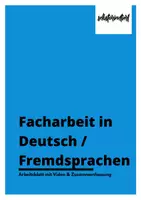 Vorschau - Merkblätter - Besonderheiten bei der Facharbeit in Deutsch / Fremdsprachen - Arbeitsblatt mit Video & Zusammenfassung - Deckblatt
