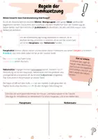 Vorschau - Arbeitsblätter - Regeln der Kommasetzung zur Wiederholung - Deckblatt