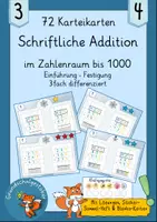Vorschau - Stationenlernen - Schriftliche Addition Kartei Werkstatt Freiarbeit Klasse 3 Einführung - Deckblatt