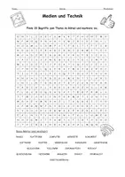 Vorschau - Spiele - Suchsel Medien und Technik (B1) Wortschatz – als PDF & Word - Seite 1