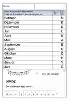 Vorschau - Arbeitsblätter - Lesespaziergang Kalender Monate - Seite 2