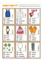 Vista previa - Juegos / Gamificación - Game - Don´t say it! Clothes (ropa) Inglés - página 2