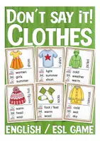 Aperçu - Jeux - CLOTHES Don´t say it! game English Anglais - Page de couverture