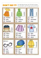Aperçu - Jeux - CLOTHES Don´t say it! game English Anglais - Page 1