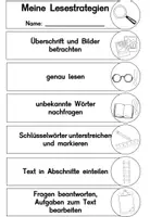 Vorschau - Arbeitsblätter - Lesestrategien Fächer - Seite 1
