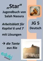 Vorschau - Arbeitsblätter - "Star" (Salah Naoura) AB: Die Tante aus Rio de Janeiro (Kap. 6+7) MIT LÖSUNGEN - Deckblatt