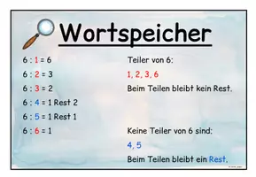 Vorschau - Präsentationen/Tafelbilder - Merkplakate Vielfache, Teiler, Quersumme und Primzahlen - Seite 2