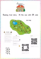 Aperçu - Feuilles d'exercices - Reading trail story At the zoo with QR code - Page de couverture