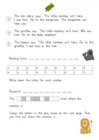 Aperçu - Feuilles d'exercices - Reading trail story At the zoo with QR code - Page 3