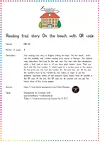 Aperçu - Feuilles d'exercices - Reading trail story On the beach with QR code - Page 1