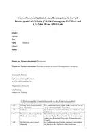 Vorschau - Stundenentwürfe - Kurzentwurf Deutsch Klasse 10 Thema Leserbrief - Seite 1